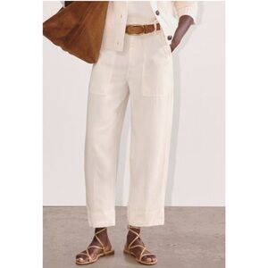 NWOT Everlane the Utility Pant in Buttersoft Size 12 Ivory Lyocell Neutral